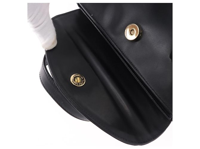 Bolsa GIVENCHY de couro preto e dourado Auth bs36233A - vista 10