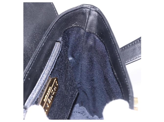 Bolsa GIVENCHY de couro preto e dourado Auth bs36233A - vista 18