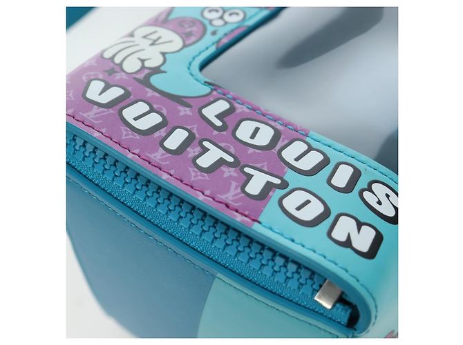 LOUIS VUITTON Monogram Sandwich Box Hand Bag Blue M82029 LV Auth 191465SAM Monogramma - vista 22