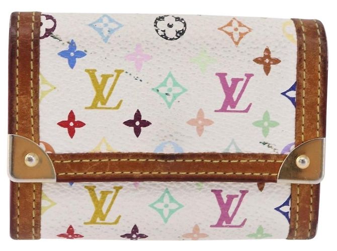 LOUIS VUITTON Münzbeutel Pla Coin Purse Multicolor Weiß M92657 Auth 192115A - Ansicht 13