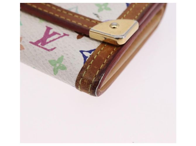 LOUIS VUITTON Münzbeutel Pla Coin Purse Multicolor Weiß M92657 Auth 192115A - Ansicht 14