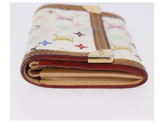 LOUIS VUITTON Münzbeutel Pla Coin Purse Multicolor Weiß M92657 Auth 192115A - Ansicht 4
