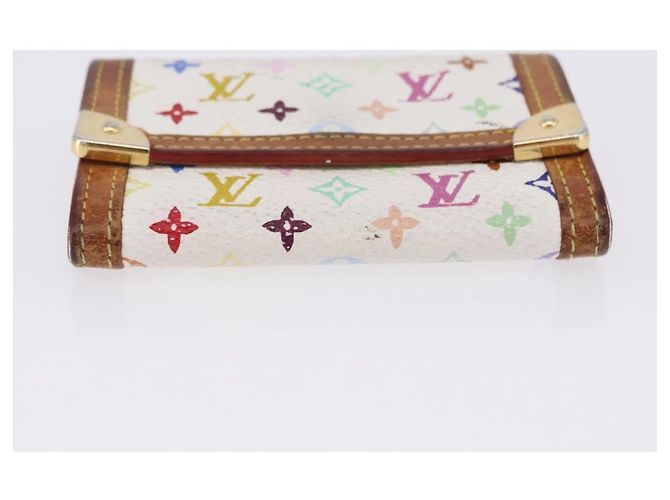 LOUIS VUITTON Münzbeutel Pla Coin Purse Multicolor Weiß M92657 Auth 192115A - Ansicht 6