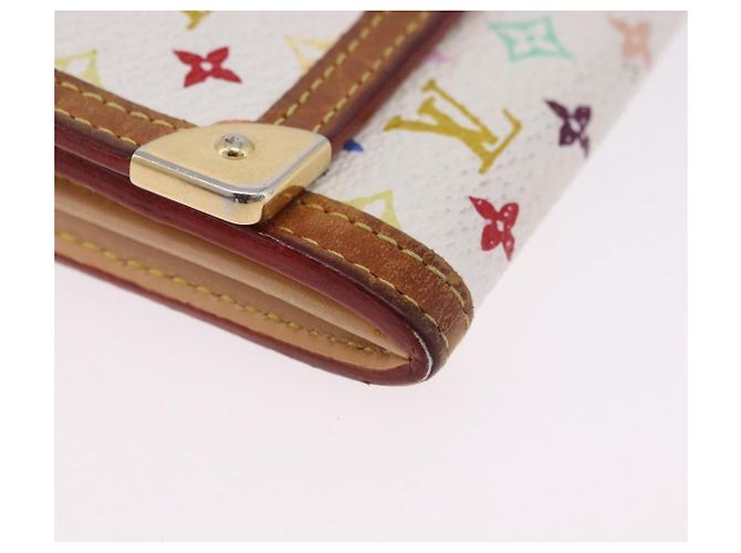 LOUIS VUITTON Münzbeutel Pla Coin Purse Multicolor Weiß M92657 Auth 192115A - Ansicht 7