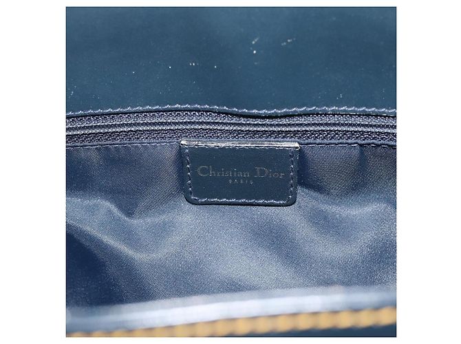 Borsa Christian Dior Trotter Canvas Blu Navy Argento Autentica 192691 - vista 17