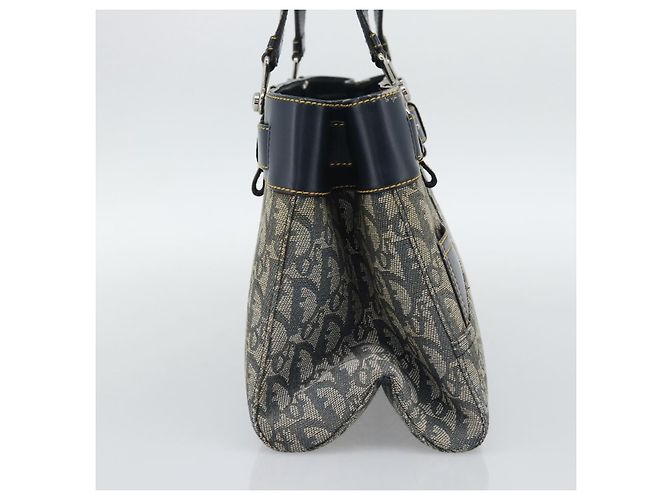 Borsa Christian Dior Trotter Canvas Blu Navy Argento Autentica 192691 - vista 3