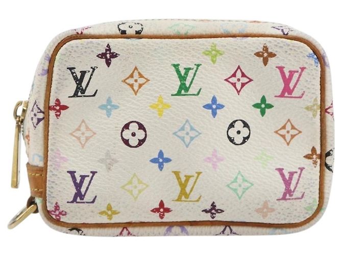 LOUIS VUITTON Pochette Wapity Monogram Multicolor Bianco M58033 Auth 189388 - vista 13