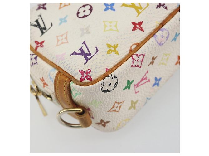 LOUIS VUITTON Pochette Wapity Monogram Multicolor Bianco M58033 Auth 189388 - vista 14