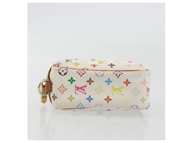 LOUIS VUITTON Pochette Wapity Monogram Multicolor Bianco M58033 Auth 189388 - vista 6