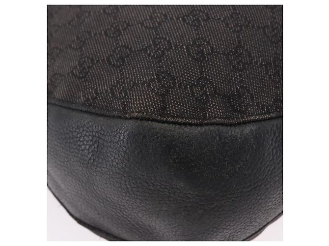 Borsa GUCCI GG Canvas Outlet Nera Argento 179777 Auth 191936 Nero - vista 16