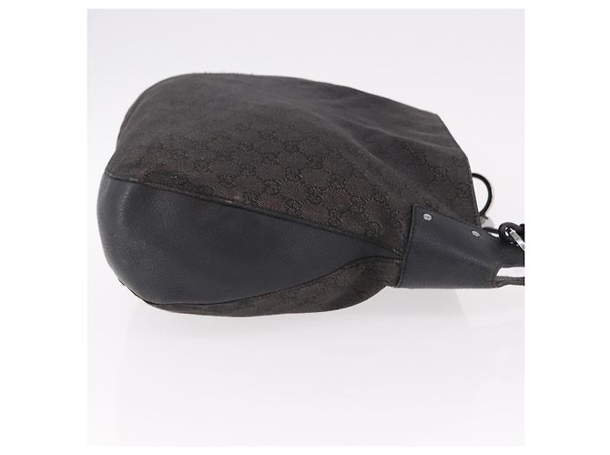 Borsa GUCCI GG Canvas Outlet Nera Argento 179777 Auth 191936 Nero - vista 3
