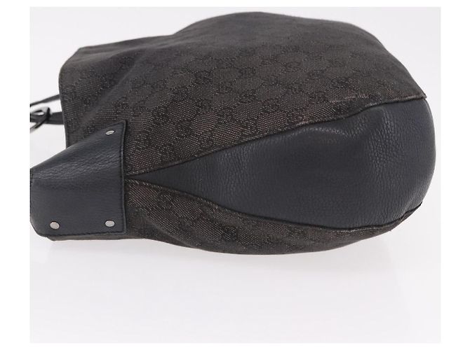 Borsa GUCCI GG Canvas Outlet Nera Argento 179777 Auth 191936 Nero - vista 4