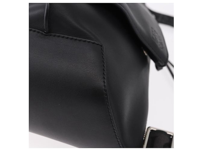LOEWE Anton Schultertasche aus Leder Schwarz Silber Auth SW2640SM - Ansicht 14
