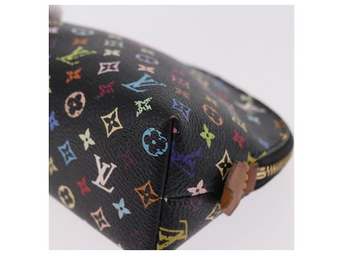 LOUIS VUITTON Monogram Multicolor Pochette Pouch Black M47355 LV Auth 192009 Nero - vista 14