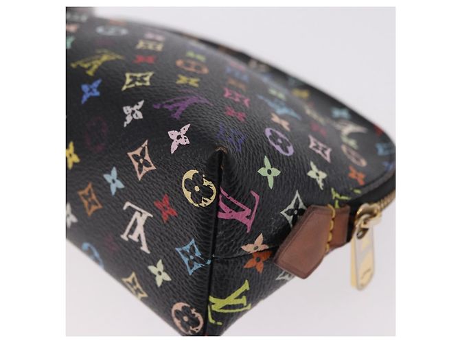 LOUIS VUITTON Monogram Multicolor Pochette Pouch Black M47355 LV Auth 192009 Nero - vista 16