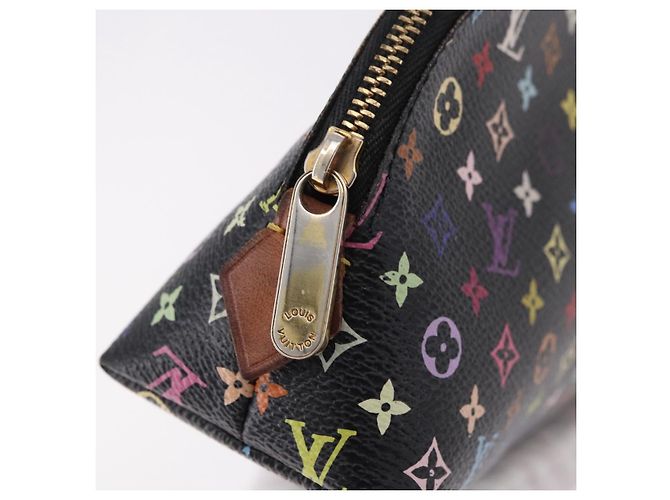 LOUIS VUITTON Monogram Multicolor Pochette Pouch Black M47355 LV Auth 192009 Nero - vista 17