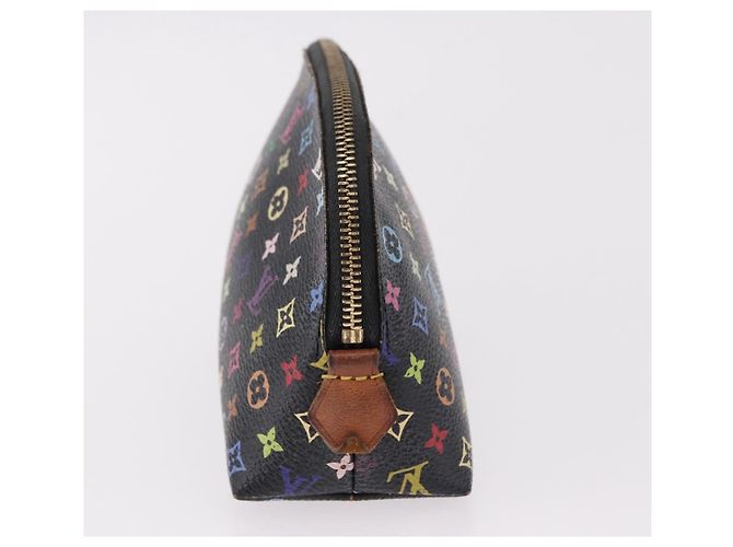 LOUIS VUITTON Monogram Multicolor Pochette Pouch Black M47355 LV Auth 192009 Nero - vista 3