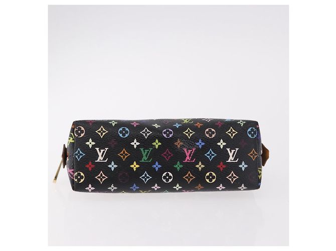 LOUIS VUITTON Monogram Multicolor Pochette Pouch Black M47355 LV Auth 192009 Nero - vista 6