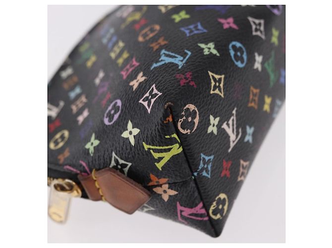 LOUIS VUITTON Monogram Multicolor Pochette Pouch Black M47355 LV Auth 192009 Nero - vista 8