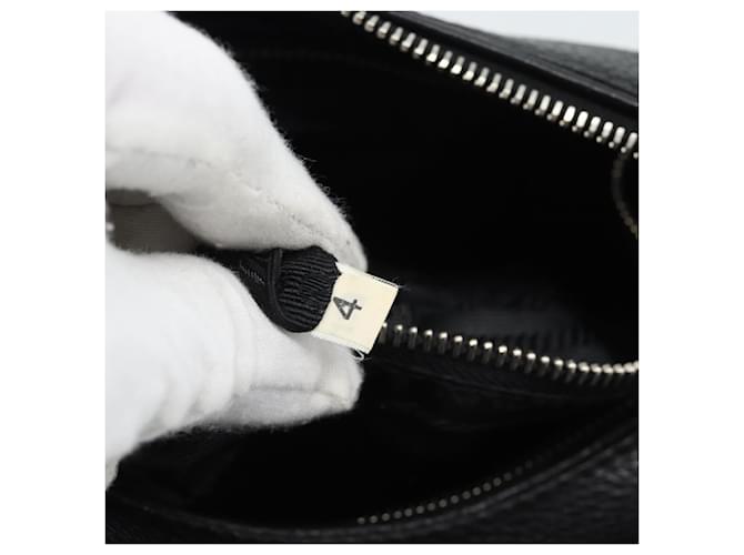 Borsa PRADA in pelle nera argento Auth 191866V Nero - vista 11