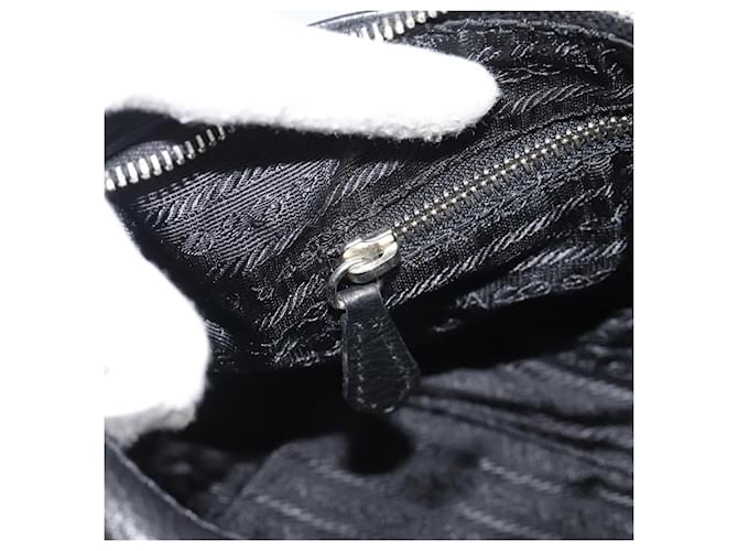 Borsa PRADA in pelle nera argento Auth 191866V Nero - vista 22