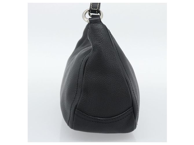 Borsa PRADA in pelle nera argento Auth 191866V Nero - vista 4