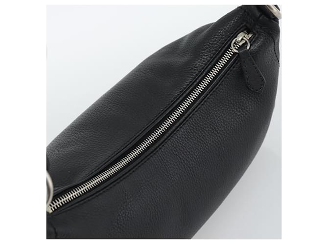 Borsa PRADA in pelle nera argento Auth 191866V Nero - vista 6