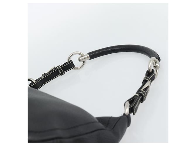 Borsa PRADA in pelle nera argento Auth 191866V Nero - vista 8