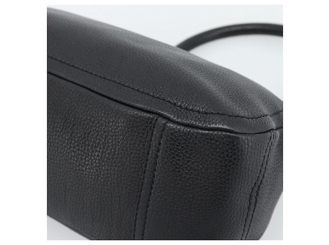 Borsa PRADA in pelle nera argento Auth 191866V Nero - vista 9