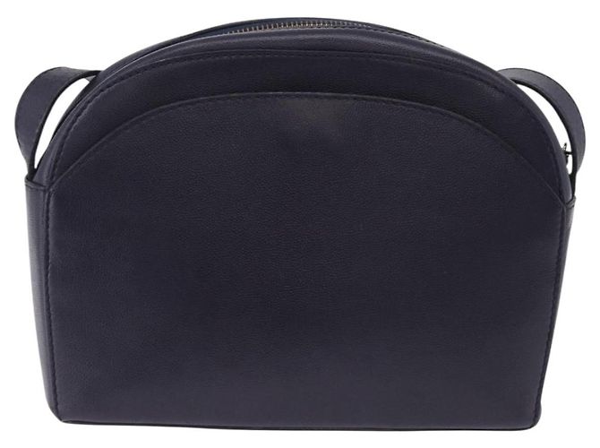 Céline Borsa a tracolla CELINE in pelle blu navy e oro Auth ka5240A D'oro - vista 2
