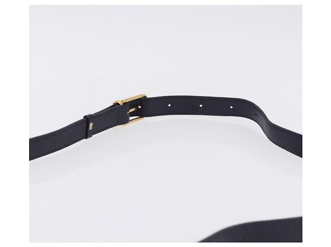 Céline Borsa a tracolla CELINE in pelle blu navy e oro Auth ka5240A D'oro - vista 8