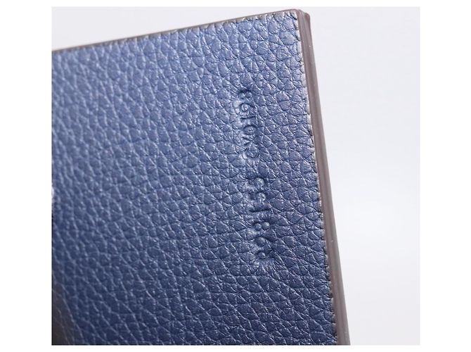 LOUIS VUITTON Cadre Photo Henri MM Cuir Navy R98155 Auth SW2644M Bleu Marine - vue 11
