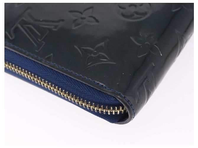 LOUIS VUITTON Monogram Vernis Zippy Long Wallet Grand blue M90047 Auth BA14414 Azul - vista 15