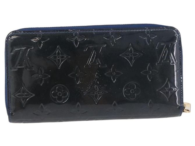 LOUIS VUITTON Monogram Vernis Zippy Long Wallet Grand blue M90047 Auth BA14414 Azul - vista 2