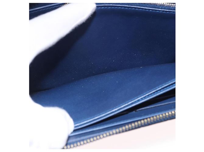 LOUIS VUITTON Monogram Vernis Zippy Long Wallet Grand blue M90047 Auth BA14414 Azul - vista 20