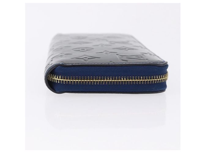 LOUIS VUITTON Monogram Vernis Zippy Long Wallet Grand blue M90047 Auth BA14414 Azul - vista 3