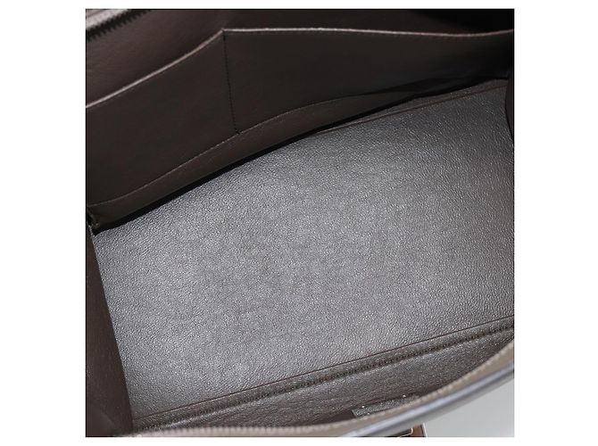 Céline Borsa Trapeze CELINE in pelle 2way Grigio Argento Auth 192250V Marrone - vista 10