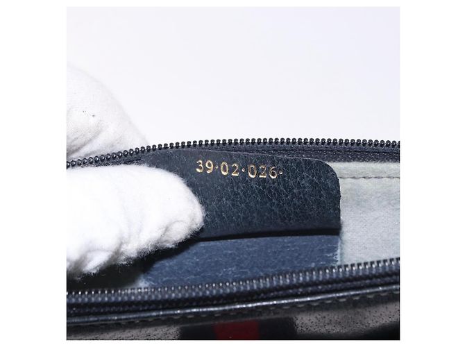 Borsa a tracolla GUCCI GG Supreme Sherry Line PVC Blu Navy Oro 39 02 026 Auth ep15125 D'oro - vista 12