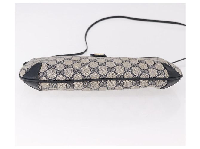 Borsa a tracolla GUCCI GG Supreme Sherry Line PVC Blu Navy Oro 39 02 026 Auth ep15125 D'oro - vista 5