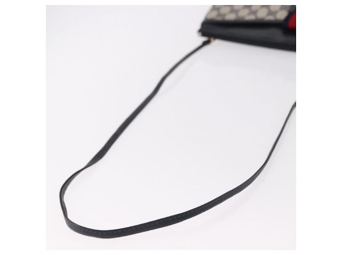 Borsa a tracolla GUCCI GG Supreme Sherry Line PVC Blu Navy Oro 39 02 026 Auth ep15125 D'oro - vista 7