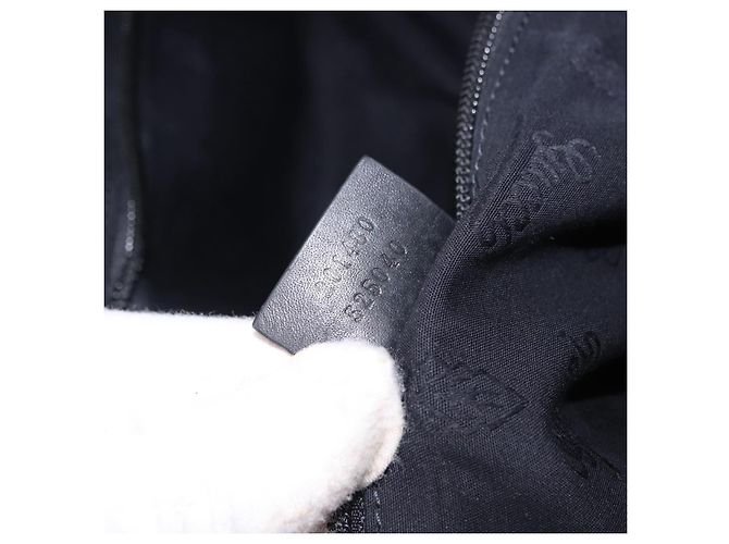 GUCCI GG implementation Business Bag PVC Silver Black 201480 Auth ka5257 Nero Argento - vista 12