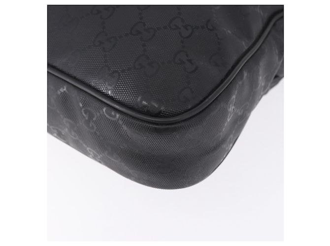 GUCCI GG implementation Business Bag PVC Silver Black 201480 Auth ka5257 Nero Argento - vista 14