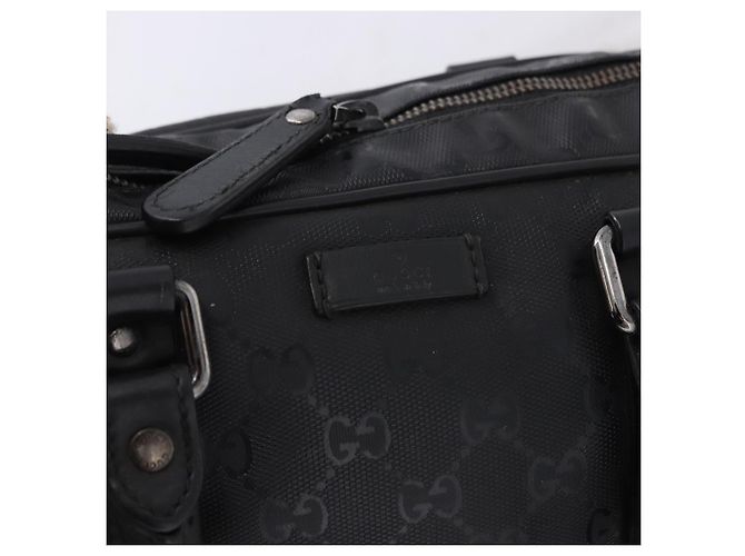 GUCCI GG implementation Business Bag PVC Silver Black 201480 Auth ka5257 Nero Argento - vista 17