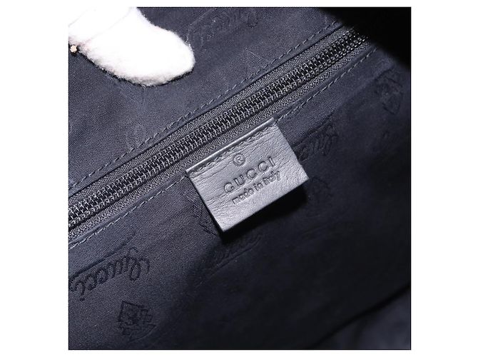 GUCCI GG implementation Business Bag PVC Silver Black 201480 Auth ka5257 Nero Argento - vista 18
