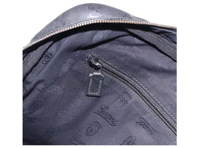 GUCCI GG implementation Business Bag PVC Silver Black 201480 Auth ka5257 Nero Argento - vista 21