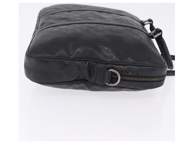 GUCCI GG implementation Business Bag PVC Silver Black 201480 Auth ka5257 Nero Argento - vista 3