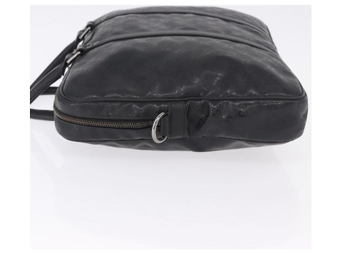 GUCCI GG implementation Business Bag PVC Silver Black 201480 Auth ka5257 Nero Argento - vista 4
