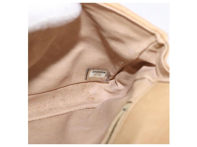 CHANEL Marsupio Matelasse in pelle di agnello Beige Oro CC Auth bs36144 D'oro - vista 12