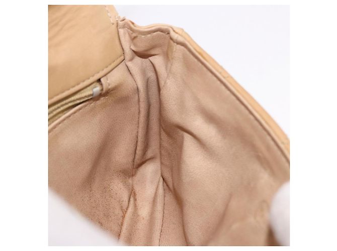CHANEL Marsupio Matelasse in pelle di agnello Beige Oro CC Auth bs36144 D'oro - vista 19