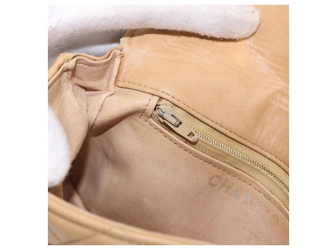 CHANEL Marsupio Matelasse in pelle di agnello Beige Oro CC Auth bs36144 D'oro - vista 21